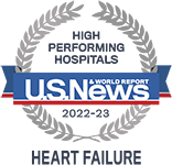 U.S. News High Performing Hospitals badge - Heart Failure